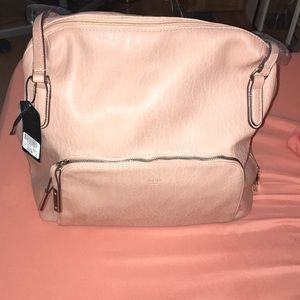 Large blush pink purse